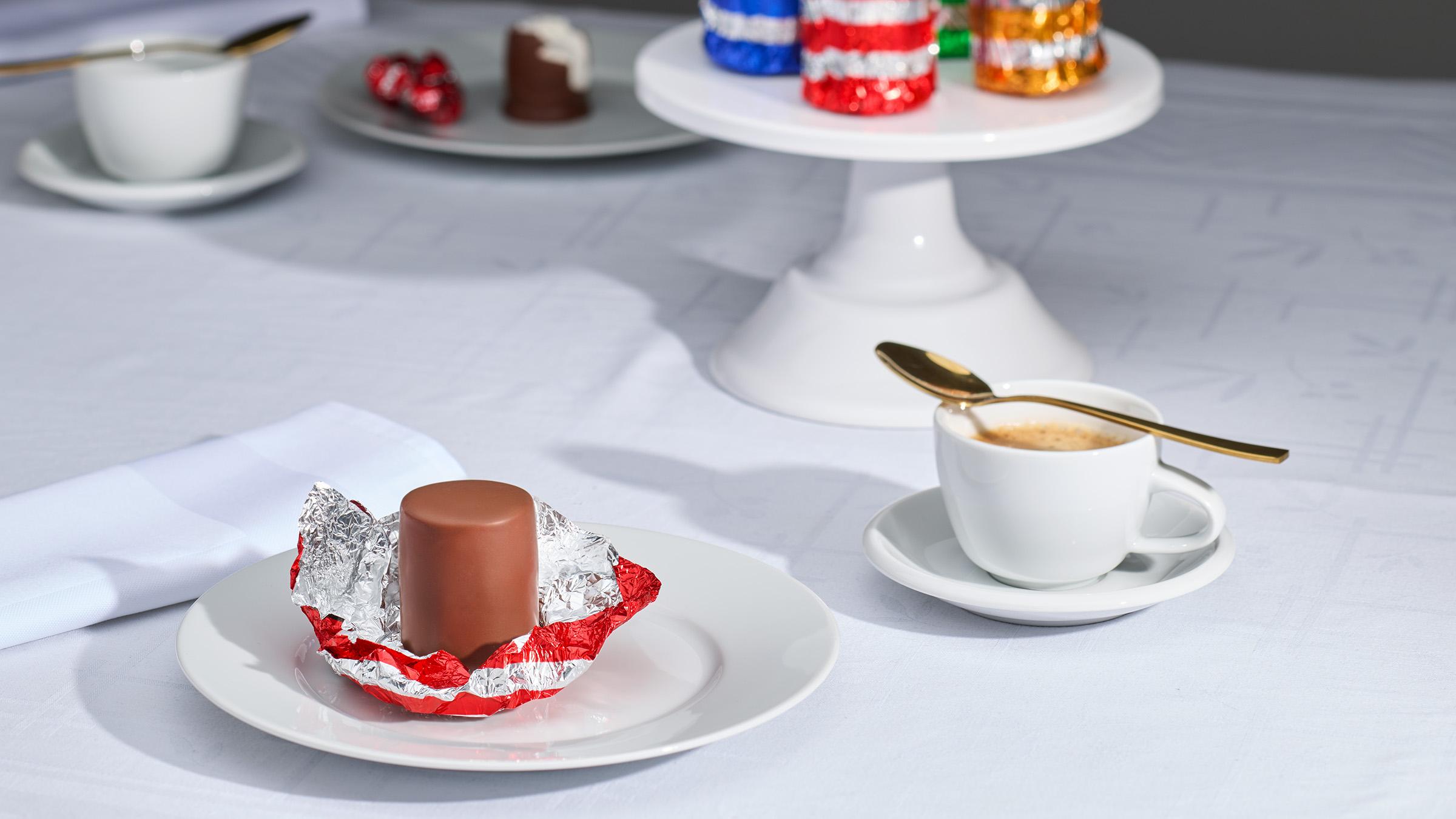 Schokokuss Ammann, offen, mit Alufolie